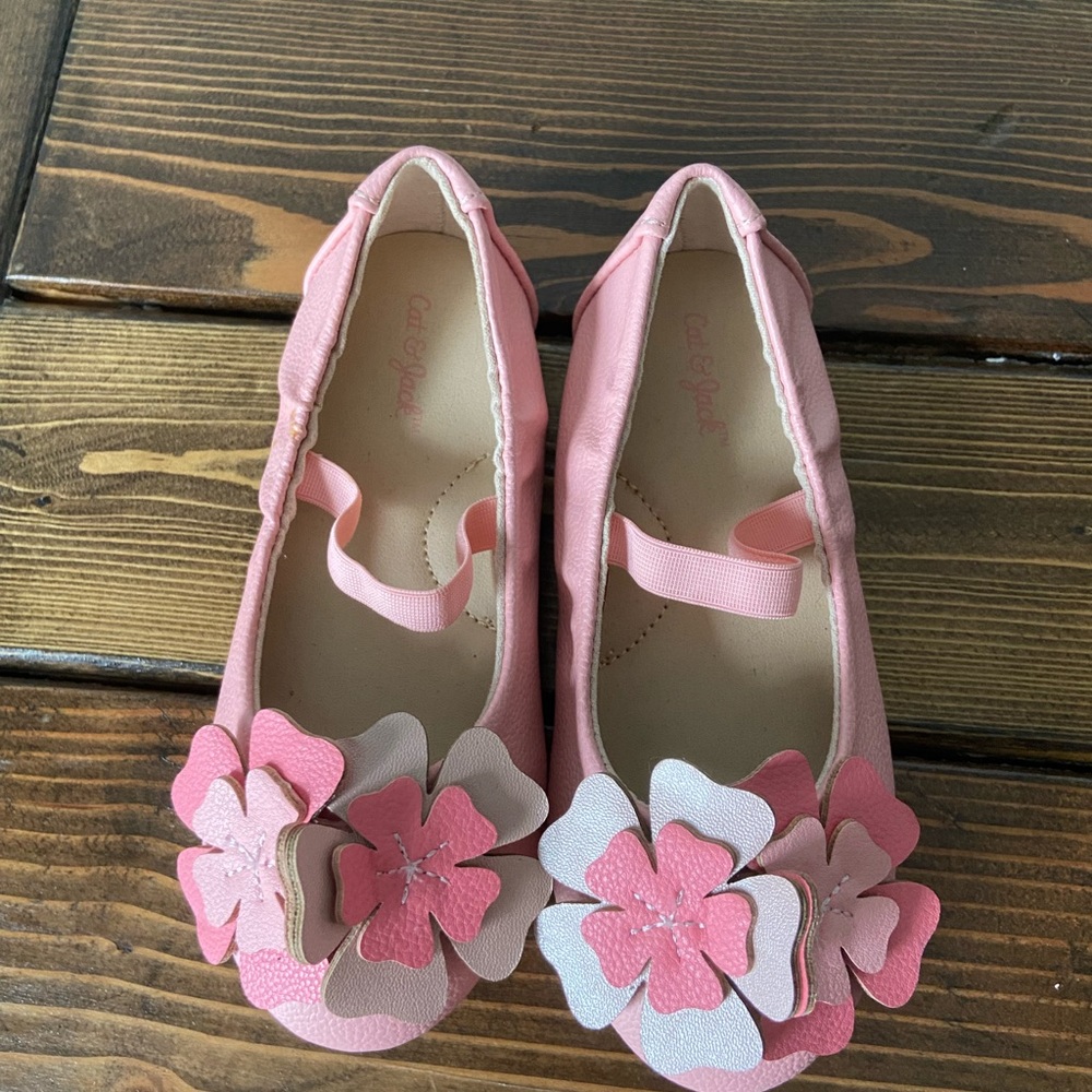 Cat & Jack Pink Floral Shoes